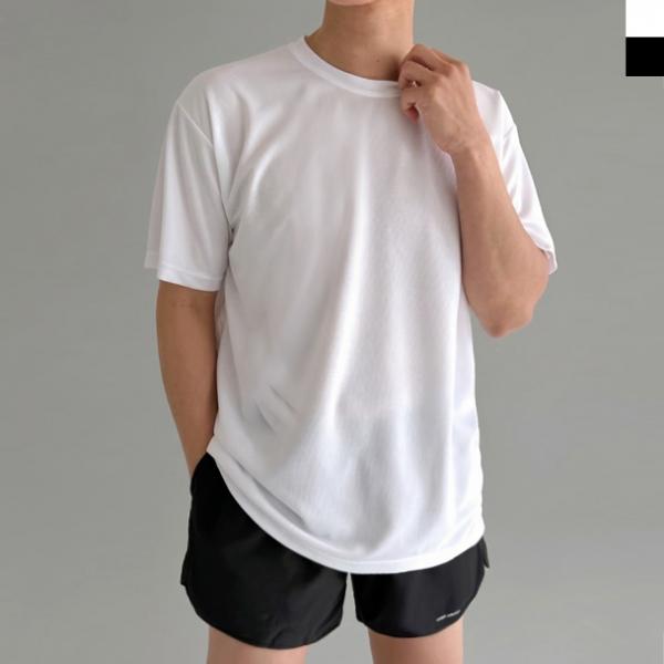 DGI 1833M 남자 기능성 쿨론 쿨링 무지 라운드 반팔 티셔츠