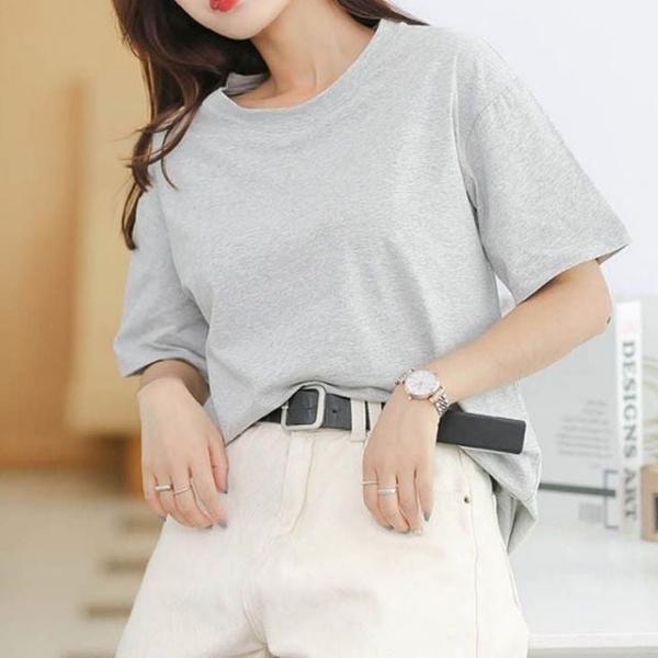 여성 여름 데일리 노브라티 캡내장 반팔 티셔츠 체형커버