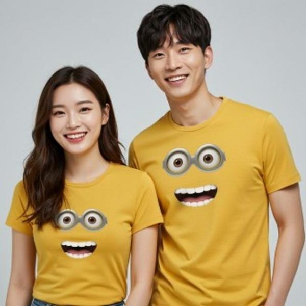 미니온 티셔츠 애니메이션 만화 캐릭터 반팔 쿨링 티셔츠