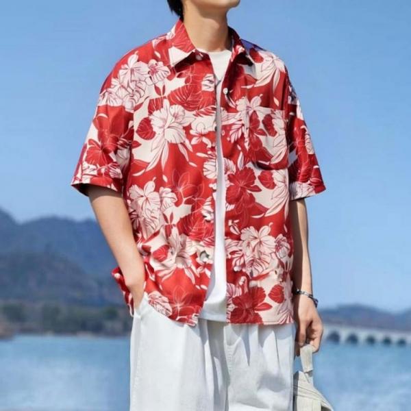 하와이안 꽃무늬 반팔셔츠 5color LM-0677