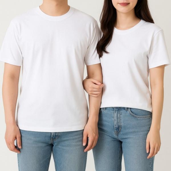 국산 기본 무지 순면 30수 반팔 티셔츠 사이즈(100) 흰티 라운드 남녀공용 면티 데일리티 이너티 여성 남자