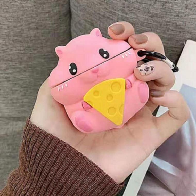 귀여운 에어팟케이스 치즈 햄스터 에어팟 실리콘 케이스