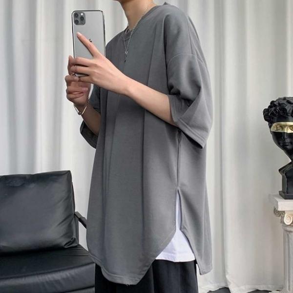 힙합 반팔티셔츠 남자 라운드넥 오버핏 스트릿 패션