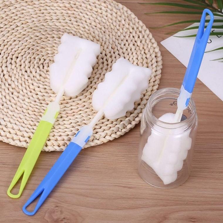 개별opp포장 스펀지 세척솔 컵 텀블러 유리컵 걸이형 수세미 스펀지 청소솔 빨대세척솔 설거지세척솔 유리