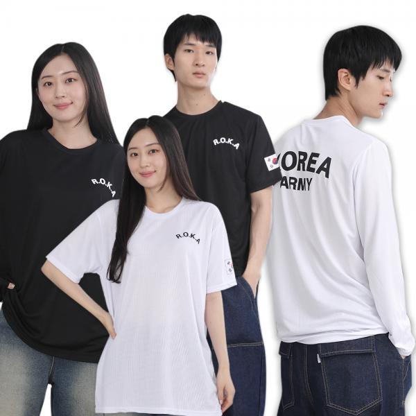 남녀공용 로카티 반팔 긴팔 티셔츠 아미 단체 반티 육군 기능성 쿨링 ROKA 유니폼 체육대회 냉감