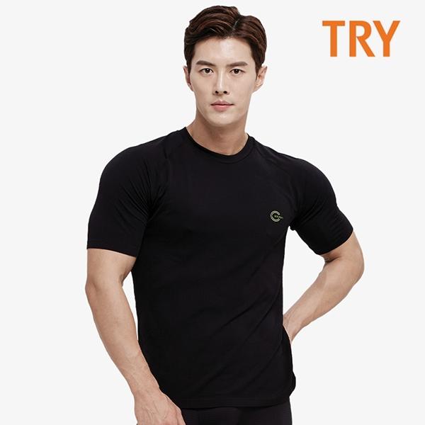TRY 남성 쿨 액티브 냉감 남자 아우터 반팔티셔츠