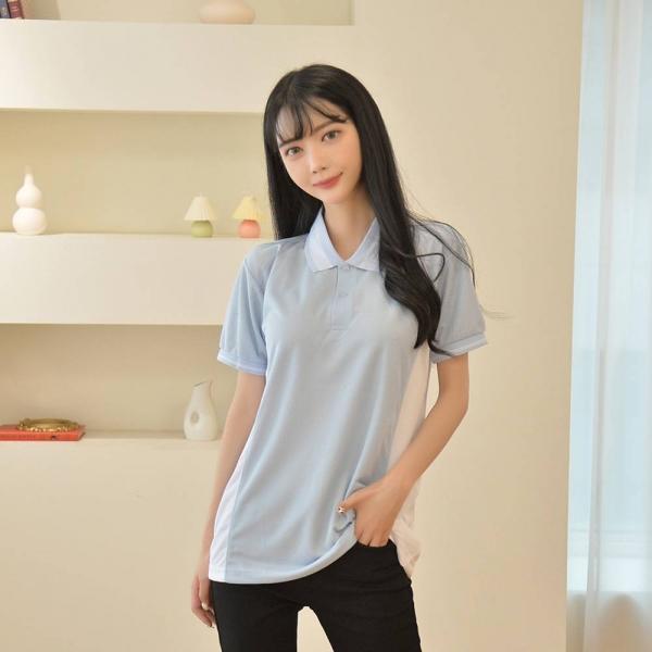 교복몰 쿨론원단 배색 카라티셔츠 6컬러 (여자) 반티