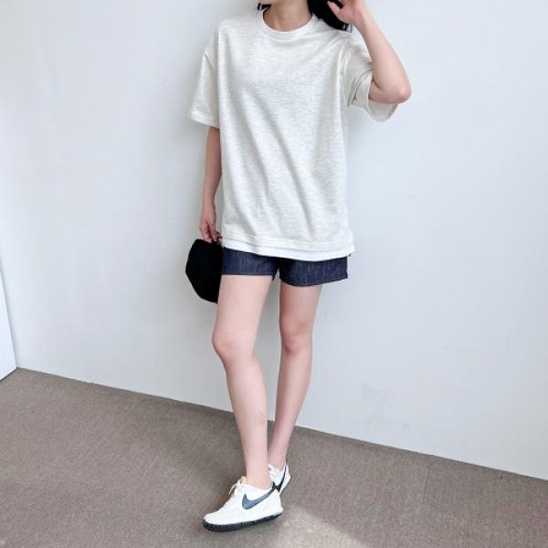 갤츠 레이어드 반팔 티셔츠 SD-230521
