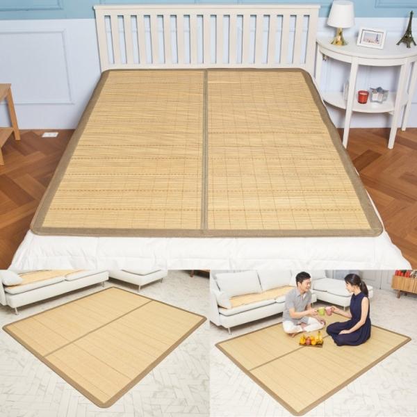 쿨매트 접이식 대자리 대나무자리 중형 150X190cm 대나무매트 여름 카페트 여름돗자리