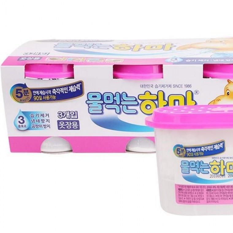 물먹는 옷장제습제 하마 3개입 방충제 제습제 습기제거 냄새먹는하마 탈취제 여름 습기 제거