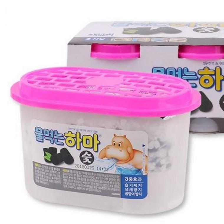 물먹는 습기제거제 하마 3개입 숯 탈취제 냄새먹는하마 습기제거 옷장 여름 습기 제거