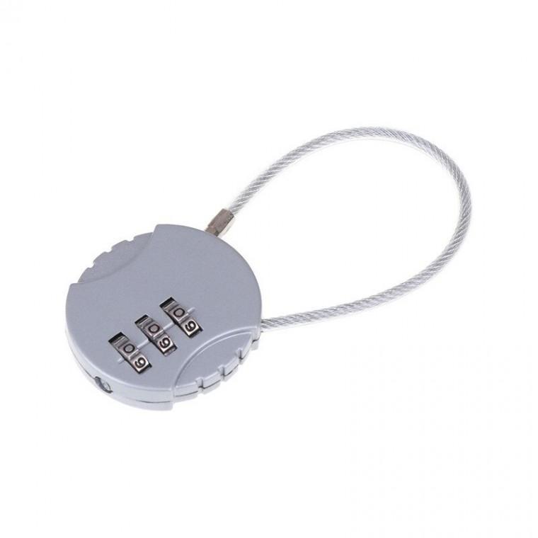 (실버) 캐리어 자물쇠 잠금장치 와이어 번호열쇠