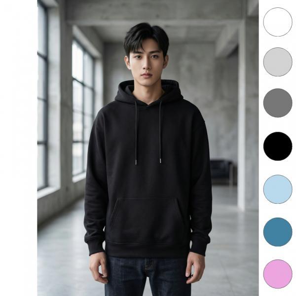 유니바운드 후드티 오버핏 커플티 루즈핏 단체복 캐주얼룩 무지 커스텀후드티 빅사이즈 단체티 단체제작