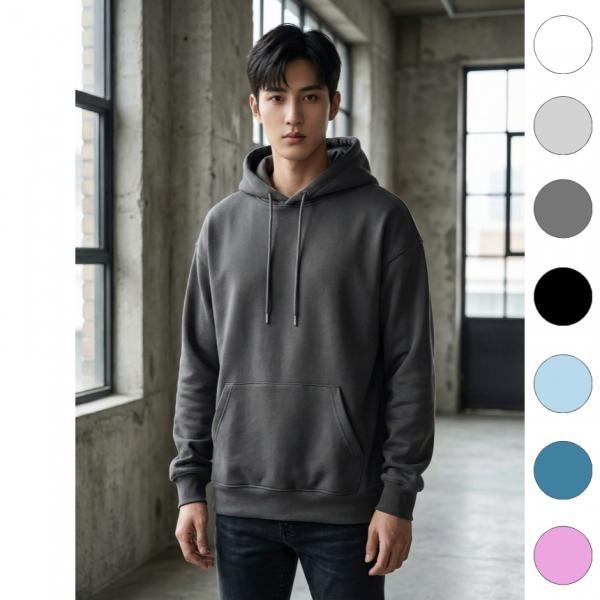 유니바운드 후드티 오버핏 커플티 루즈핏 단체복 무지 캐주얼룩 커스텀후드티 빅사이즈 단체티 단체제작