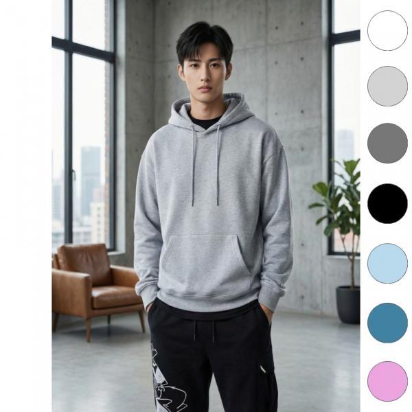 유니바운드 후드티 오버핏 커플티 루즈핏 단체복 무지 캐주얼룩 빅사이즈 커스텀후드티 단체티 단체제작