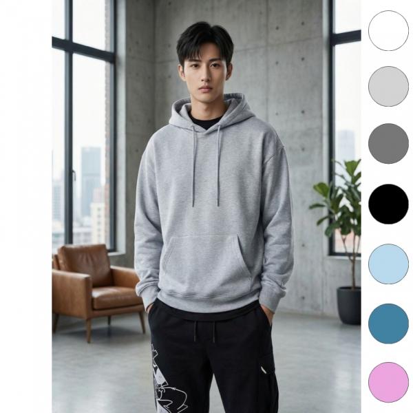 유니바운드 후드티 오버핏 커플티 루즈핏 단체복 무지 캐주얼룩 빅사이즈 커스텀후드티 단체티 단체제작