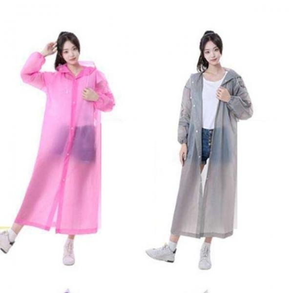 롱 우비 가벼운 후드 비옷 레인코트