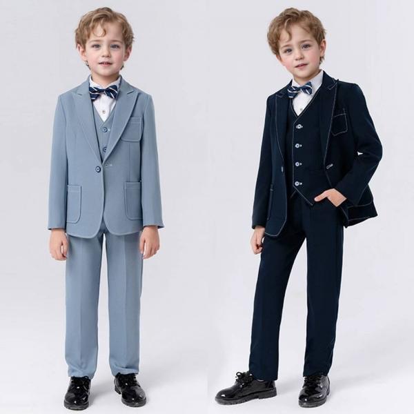 싱글버튼 스티치 정장 턱시도 풀세트(자켓 양장조끼