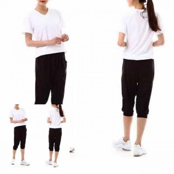 여성용 7부 아이스 쿨바지 FREE 블랙 여자팬츠 펜츠