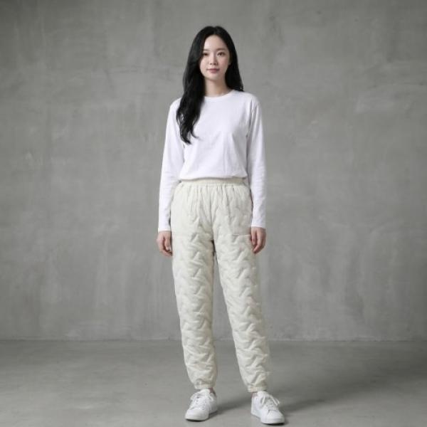 남녀공용 웜 퀼티드 패딩 조거 팬츠 4color