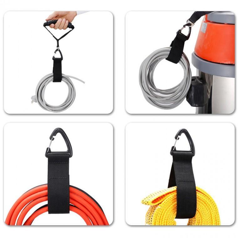 S 삼각형 단방향 카라비너 스트랩 찍찍이 등산 고리 정리 후크