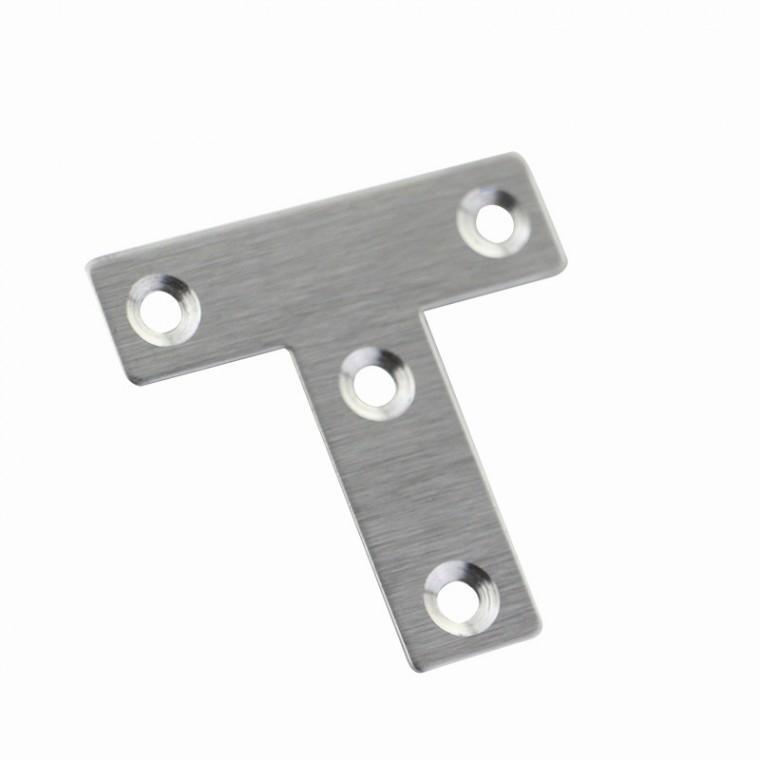 1P 50x50mm 다목적 T자형 평철 브라켓 꺽쇠 목재 목공 보강 철물 고정