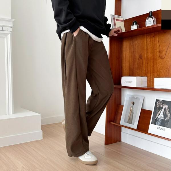 ACC FW1032M 남자 코듀로이 팬츠 옆핀턱 셔링 스트링 조거 와이드