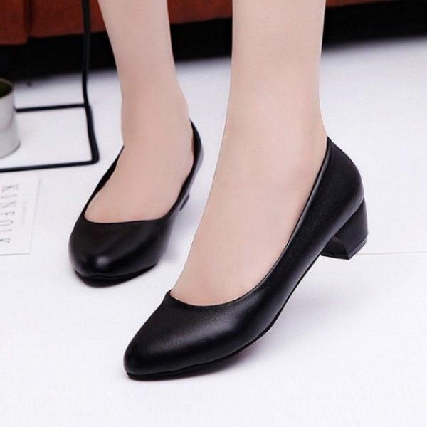 펌프스 통굽 로우힐 여성구두 여자신발 힐 3.5cm P808-2
