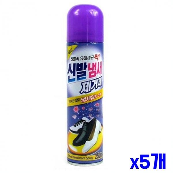 간편탈취 신발 냄세제거제 250ml x5개