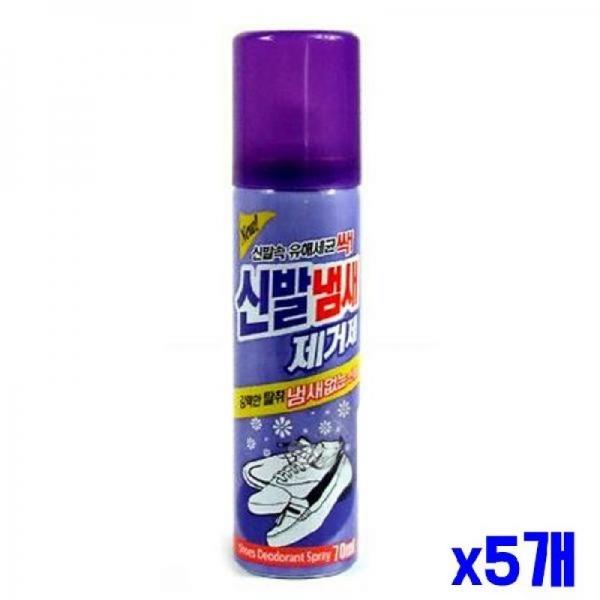 (SM)휴대용 신발냄새 탈취제 70ml x5개