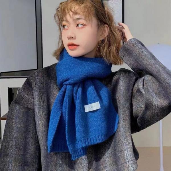 커플 남자 여자 캐시미어 울 니트 머플러 목도리