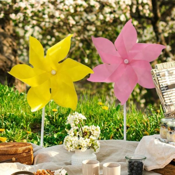 바람개비 단색 6각 21cm