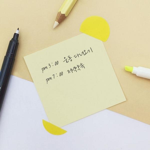 표식 스티커 노랑