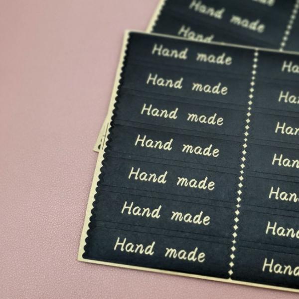 HAND MADE 스티커 크라프트지 블랙