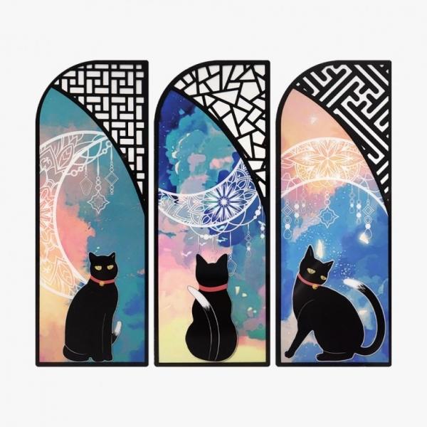 PET 검은 고양이 북홀더