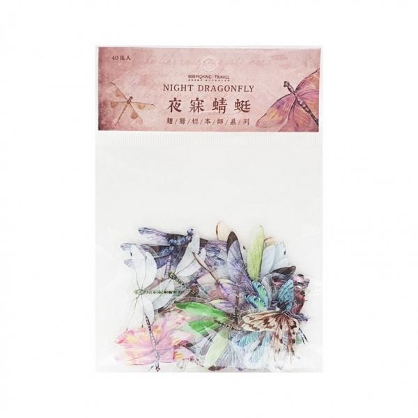 나비 스티커 40P 세트 잠자리