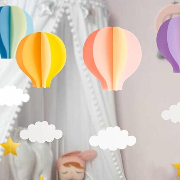 열기구 모빌 종이 포토존 아이 방 꾸미기 인테리어