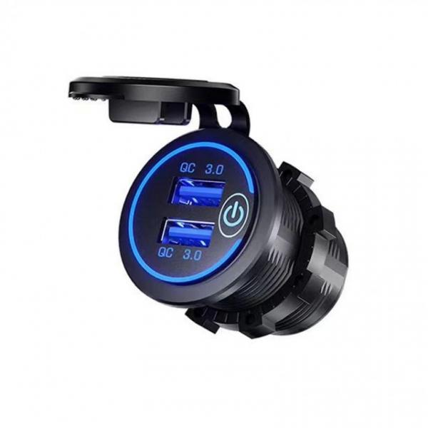QC3.0 방우 듀얼 USB 2포트 소켓 매립형