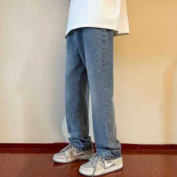 남성 데일리 면 스트릿 일자 데님 팬츠 IS-DNP09