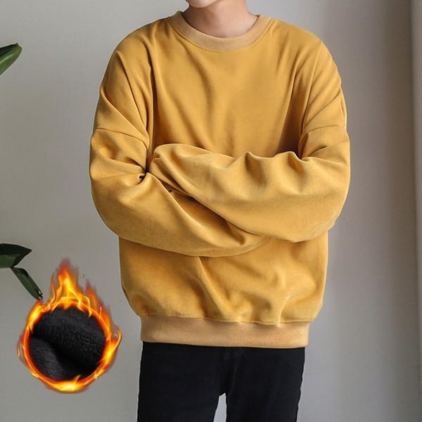 3컬러 남녀공용 캐주얼 기모 무지 맨투맨 INSUM30
