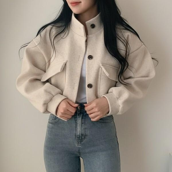 모던 클래식 여성 페미닌 크롭 데일리 자켓 LK-J041