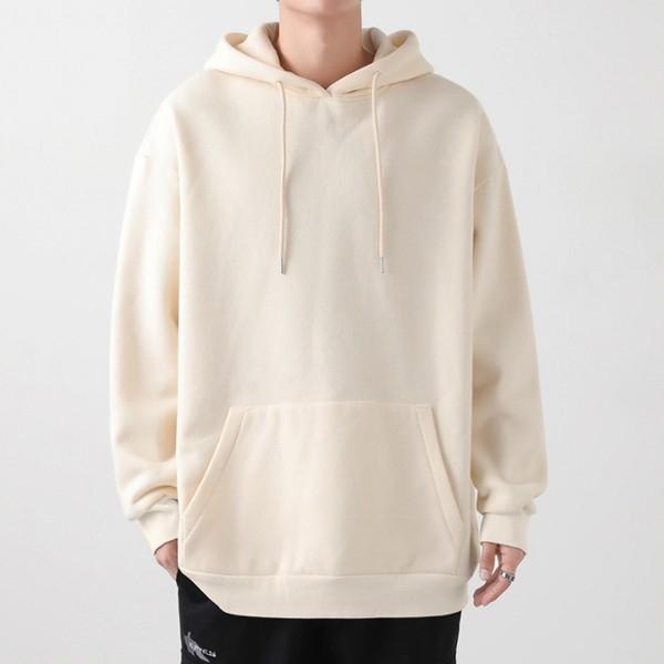 캐주얼 박시핏 커플 라운드 심플 후드티 IS-TS06