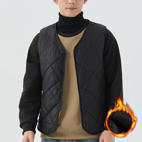 웜 라이트 남성 심플 데일리 퀄팅 조끼 IS-JK91