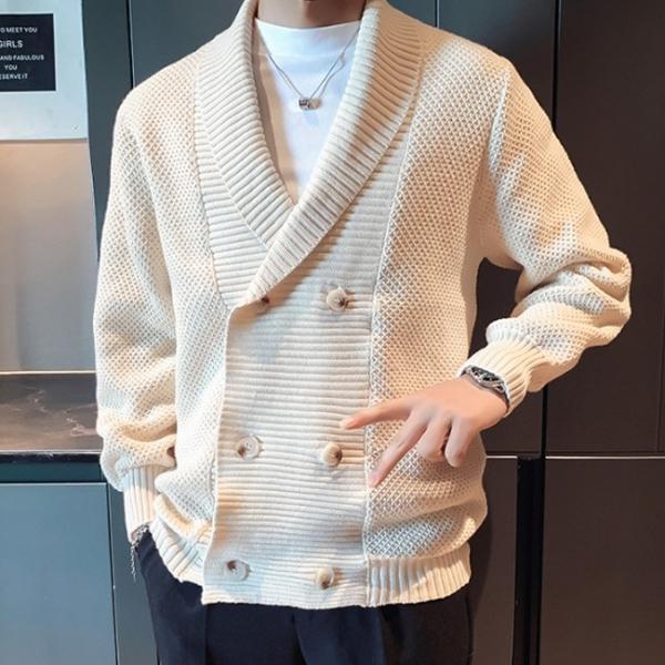 남성 2컬러 가을 카라버튼 가디건 DHH-C43