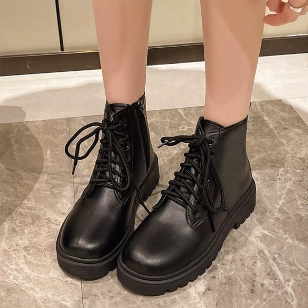 볼드솔 레더 여성 하이 빅사이즈 워커 US507