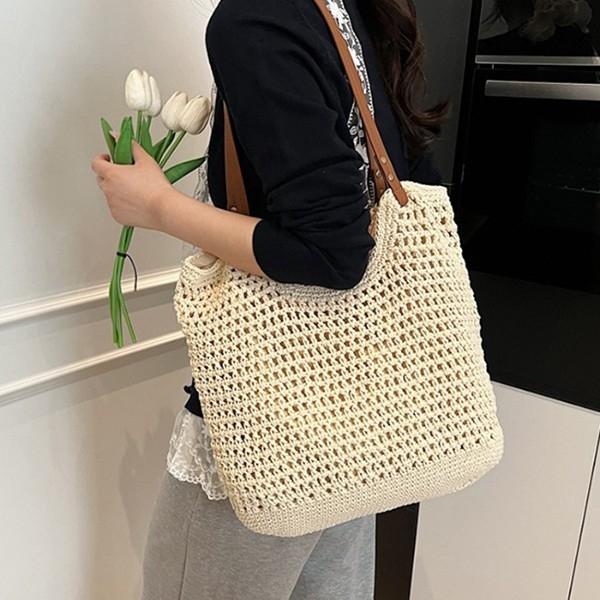여성 데일리 여름 시스루 라탄 숄더백 UN-2415