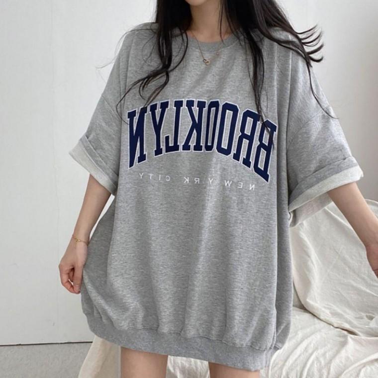 20대 30 여자 귀여운 패션 오버핏 맨투맨 반팔티 셔츠 셔츠반팔 니트 티셔츠 레이어드