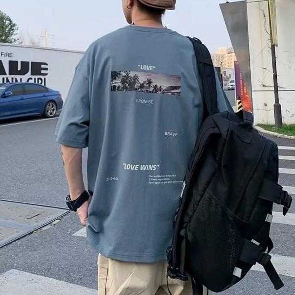 데일리 심플 그래픽 프린팅 반팔 티셔츠 IS-TS52