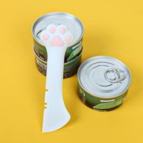 고양이 통조림 캔따개 반려묘 습식 사료 스푼 반려동물 캔오프너 (실리콘) 1EA