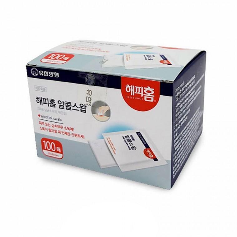 휴대용 간편 알콜 스왑 소독솜 알콜솜 100매 약솜 구급약 비상약 병원솜 소독용솜